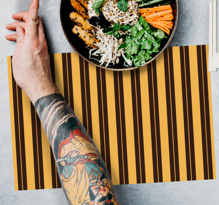 Tovaglietta americana moderna copertura a righe - TenStickers