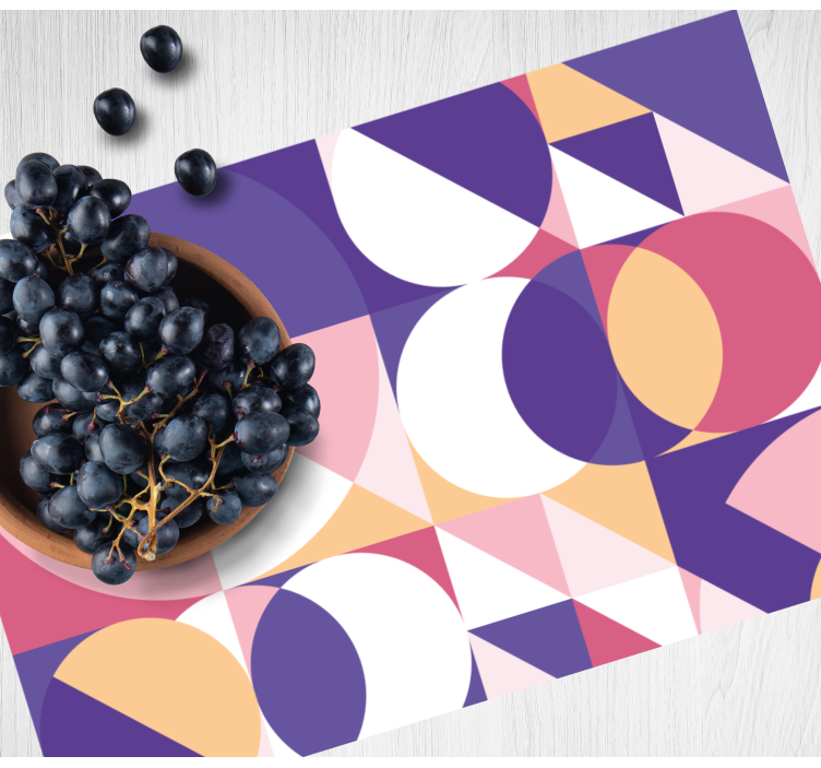 Tovaglietta americana moderna disposizione colori geometrici - TenStickers
