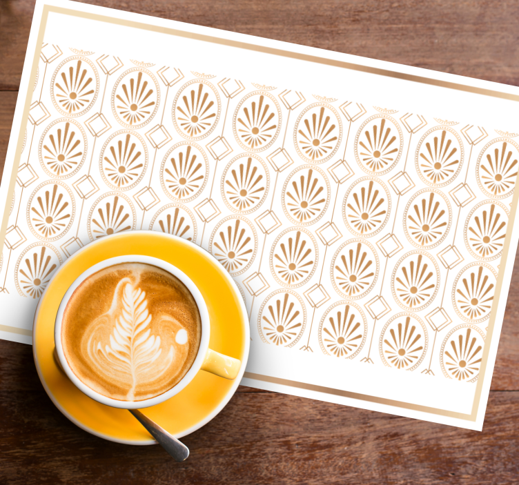 Tovaglietta americana moderna elemento foglia elegante - TenStickers