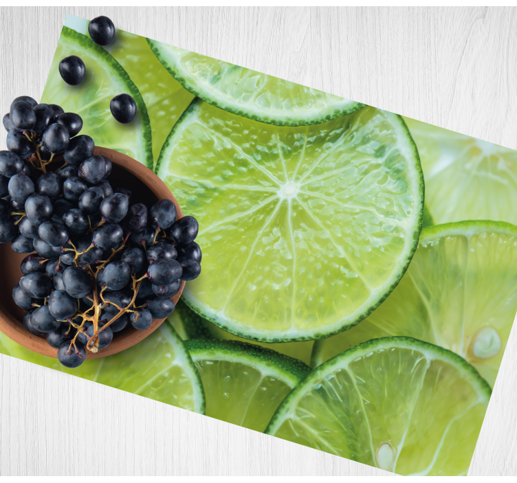 Tovaglietta americana moderna fette di lime succose - TenStickers