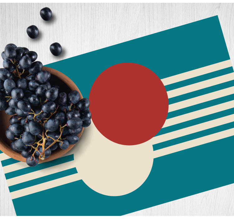 Tovaglietta americana moderna forme colorate astratte - TenStickers