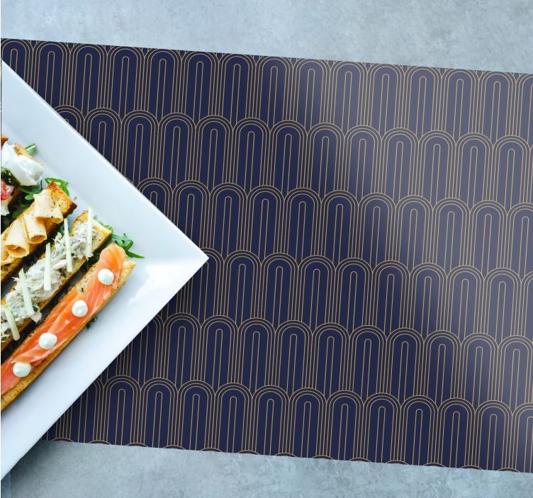 Tovaglietta americana moderna linee arcuate eleganti - TenStickers