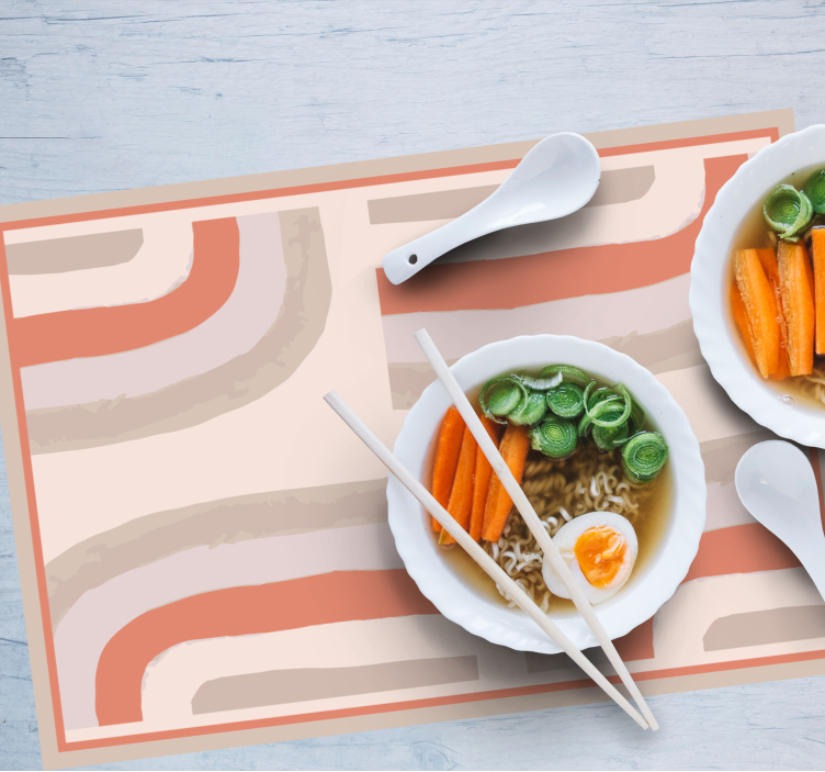 Tovaglietta americana moderna motivi curvi colorati - TenStickers