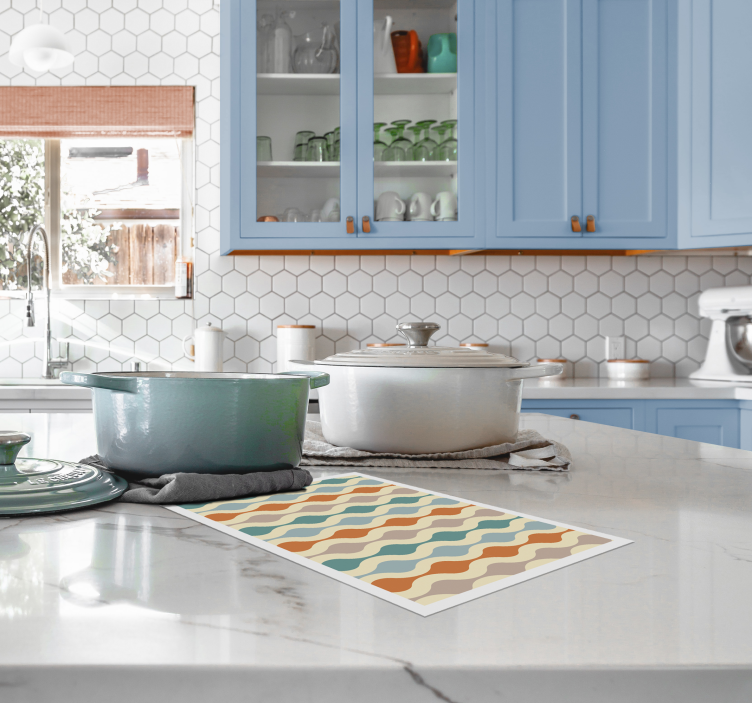 Tovaglietta americana moderna motivo a colori ondulato - TenStickers