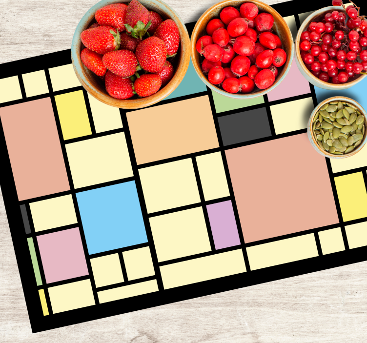 Tovaglietta americana moderna motivo astratto geometrico - TenStickers