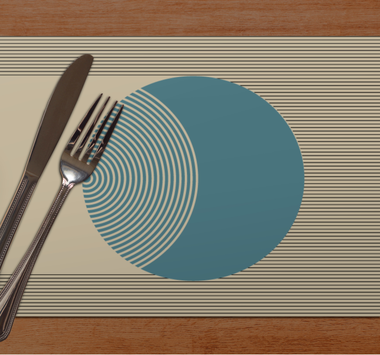Tovaglietta americana moderna motivo circolare geometrico - TenStickers