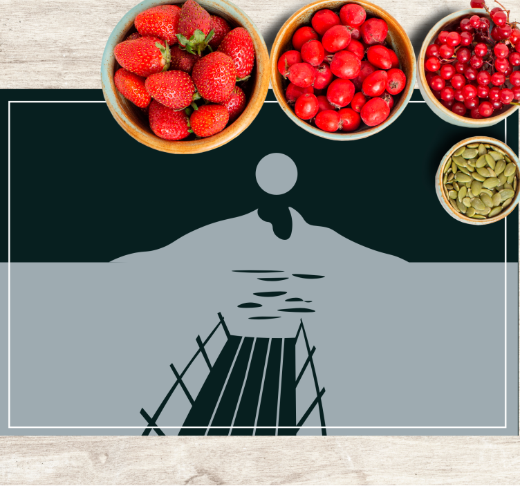 Tovaglietta americana moderna ponte sull'acqua - TenStickers