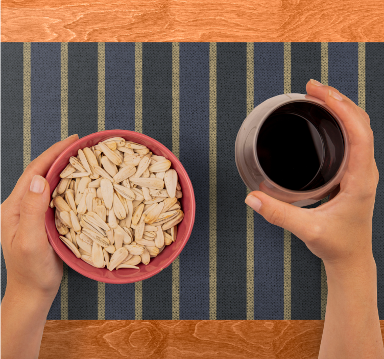 Tovaglietta americana moderna runner in tessuto rigato - TenStickers