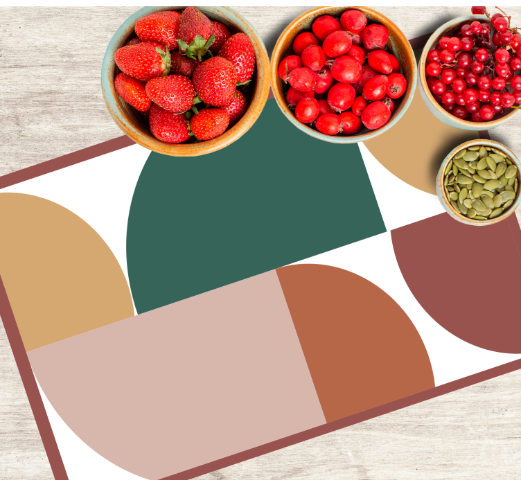 Tovaglietta americana moderna segmenti colorati geometrici - TenStickers