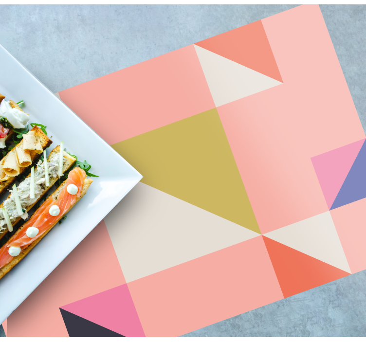 Tovaglietta americana moderna sezioni colorate geometriche - TenStickers