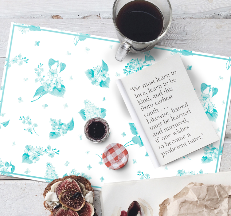 Tovaglietta americana moderna superficie floreale - TenStickers