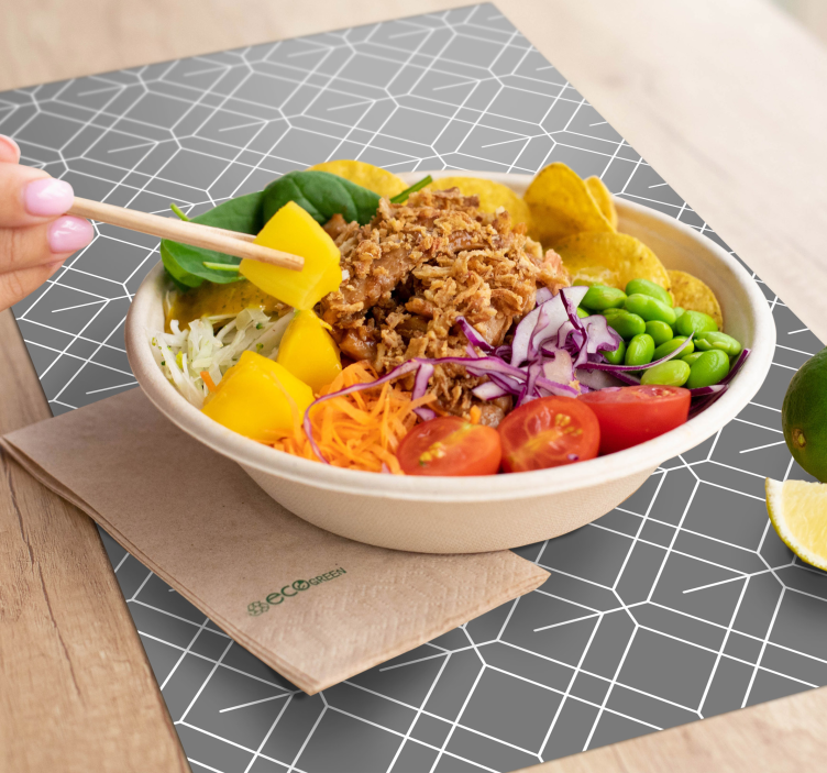 Tovaglietta americana moderna superficie geometrica elegante - TenStickers