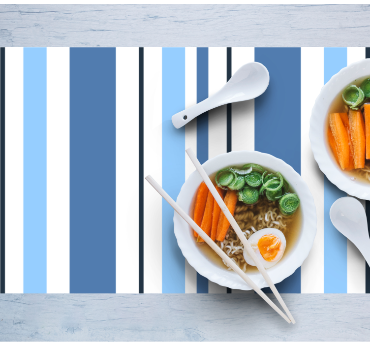 Tovaglietta americana moderna tovagliette blu a righe - TenStickers