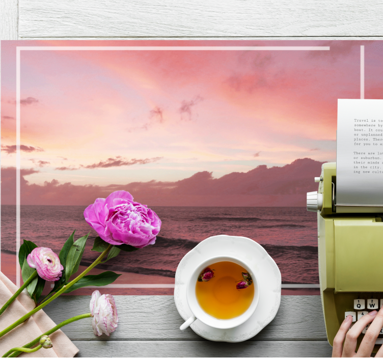 Tovaglietta americana moderna tramonto costiero serene - TenStickers