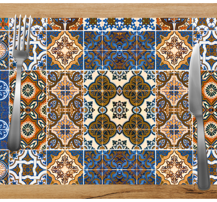 Tovaglietta americana motivi di piastrelle intricati - TenStickers