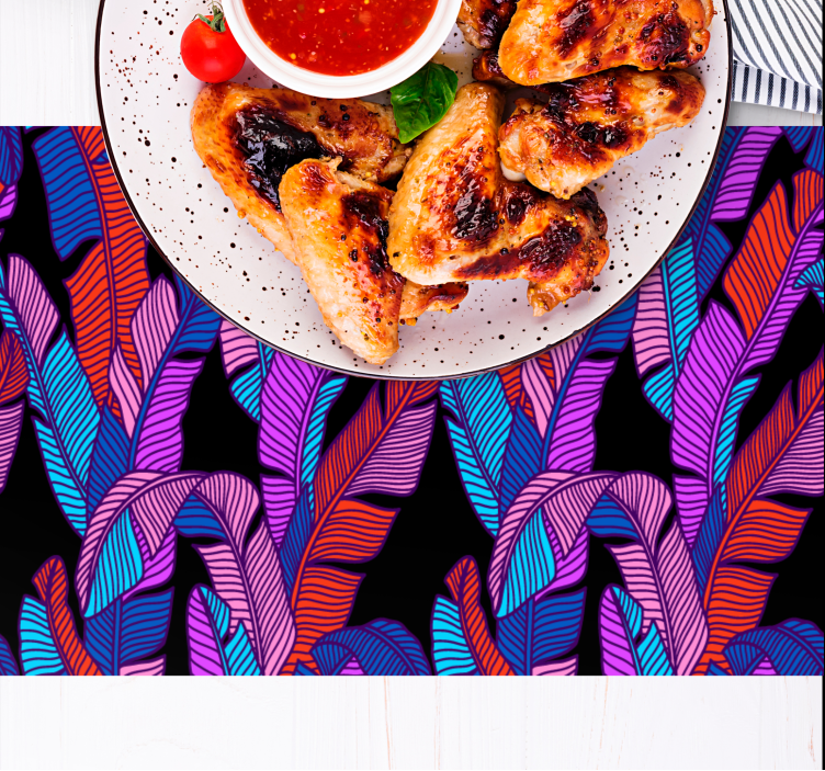 Tovaglietta americana motivi foglie colorate - TenStickers