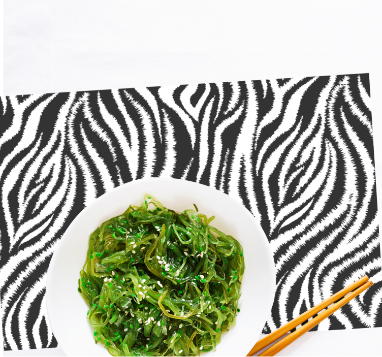 Tovaglietta americana motivo a strisce zebra - TenStickers