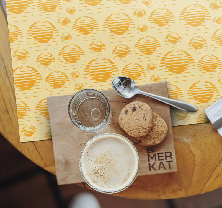 Tovaglietta americana motivo cerchi a righe - TenStickers