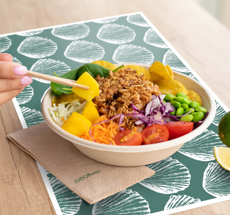 Tovaglietta americana motivo conchiglia - TenStickers