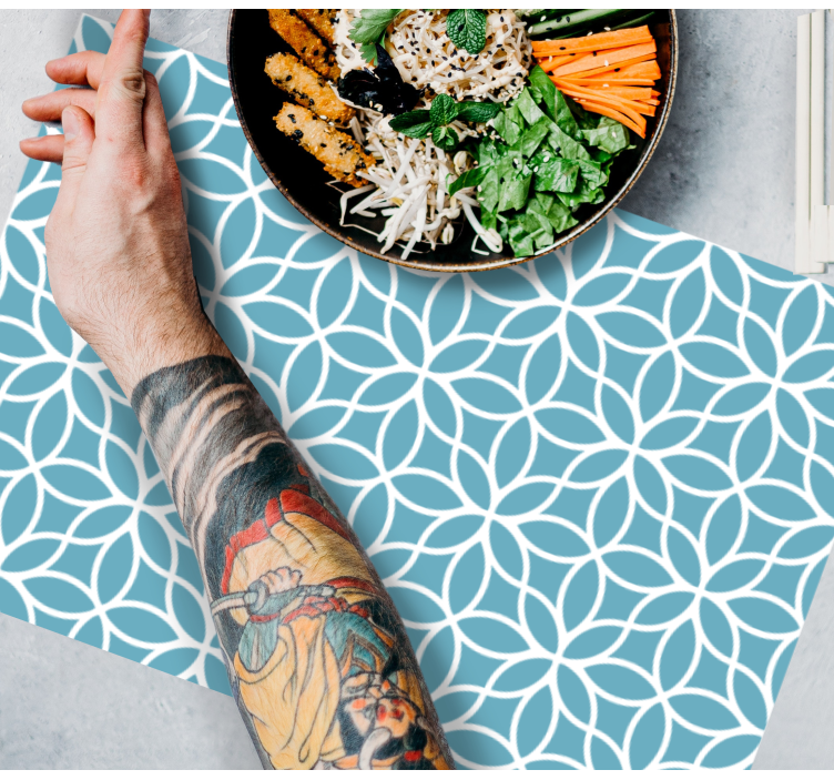 Tovaglietta americana motivo floreale geometrico - TenStickers