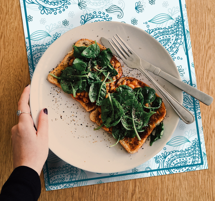 Tovaglietta americana motivo floreale intricato - TenStickers