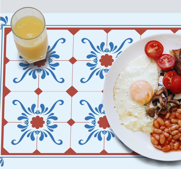 Tovaglietta americana motivo floreale vintage - TenStickers