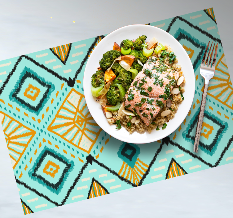 Tovaglietta americana motivo geometrico astratto - TenStickers