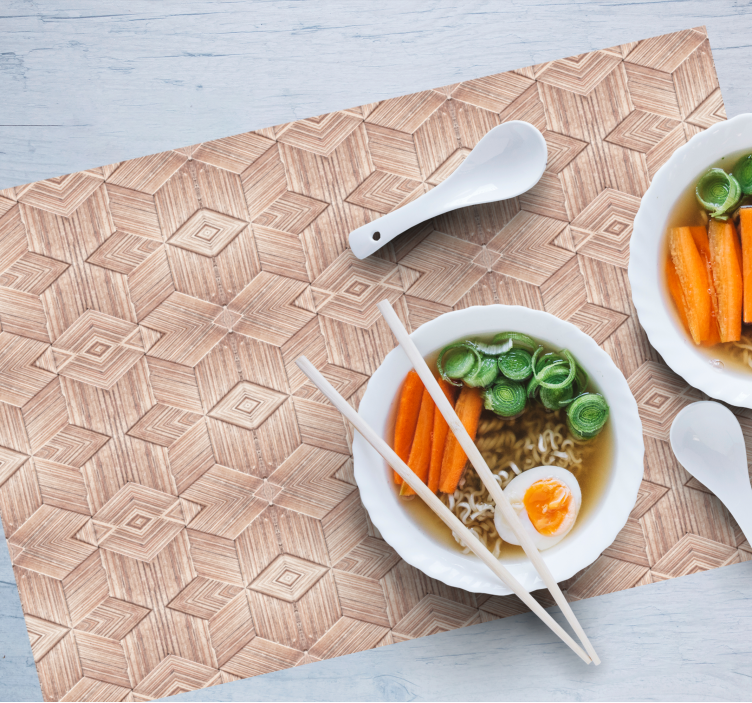 Tovaglietta americana motivo geometrico in legno - TenStickers