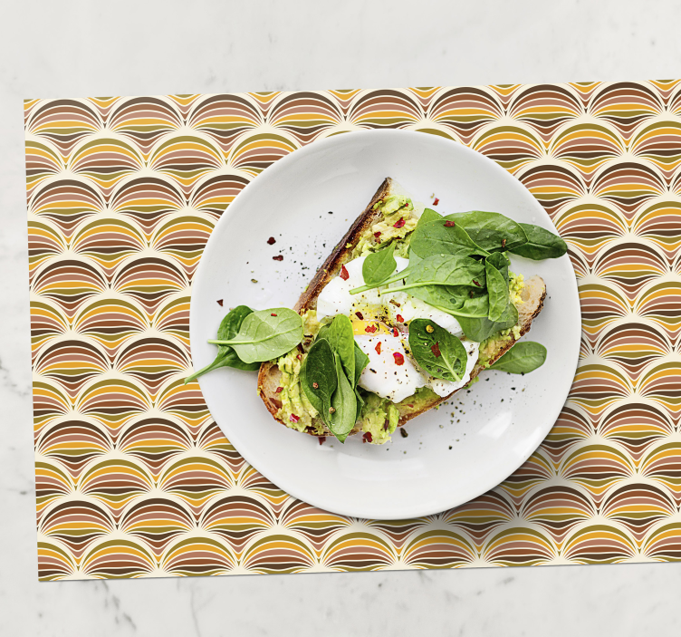 Tovaglietta americana motivo onde curve - TenStickers