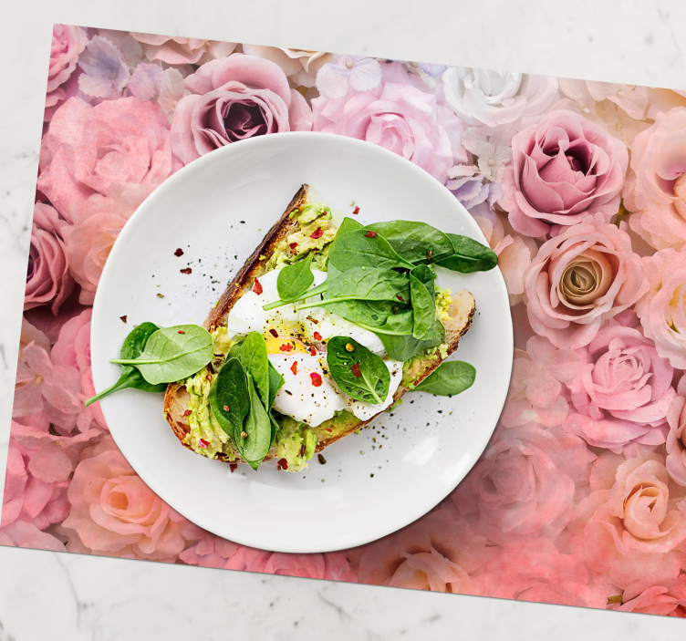 Tovaglietta americana motivo rose floreali - TenStickers