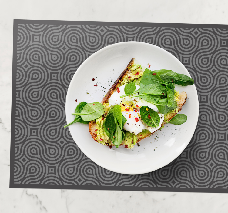 Tovaglietta americana motivo vorticoso astratto - TenStickers