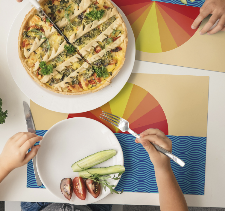 Tovaglietta americana onde oceaniche all'alba - TenStickers