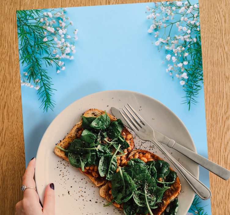 Tovaglietta americana originale accento floreale - TenStickers