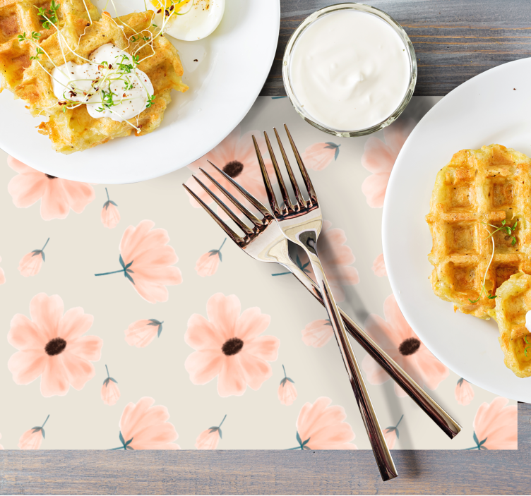 Tovaglietta americana originale allestimento floreale - TenStickers