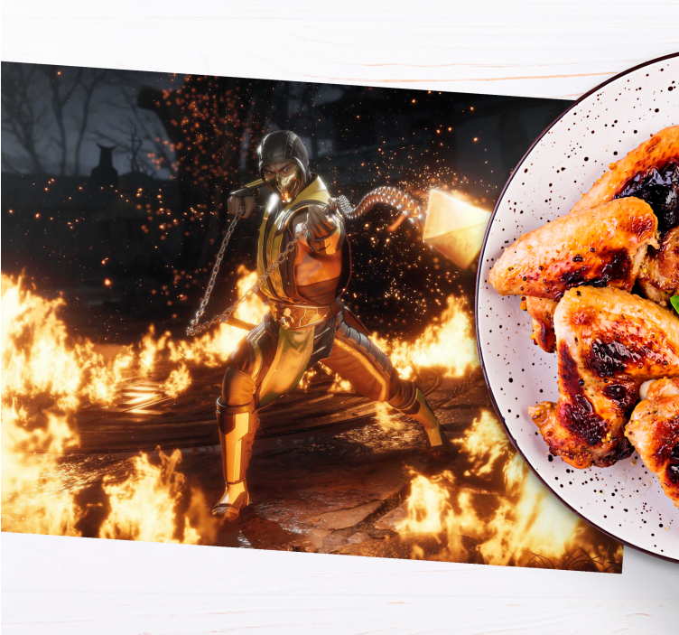 Tovaglietta americana originale azione di personaggi fierce - TenStickers