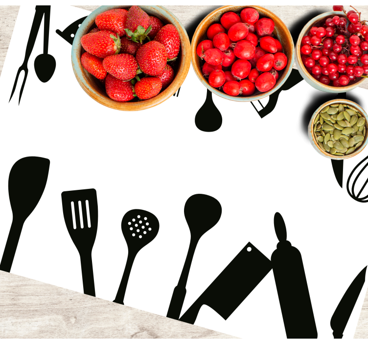 Tovaglietta americana originale collezione utensili cucina - TenStickers