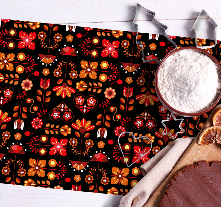 Tovaglietta americana originale composizione botanica vivace - TenStickers