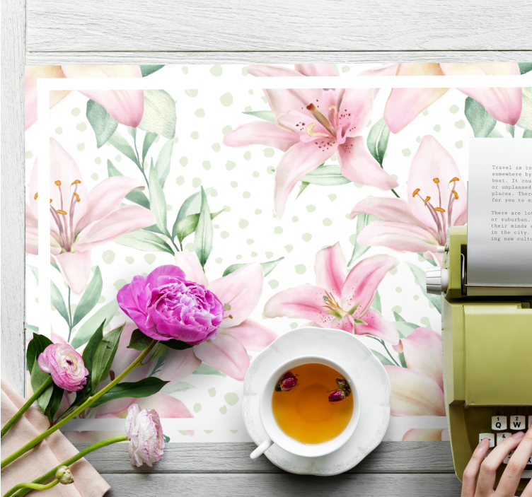 Tovaglietta americana originale composizione di gigli - TenStickers