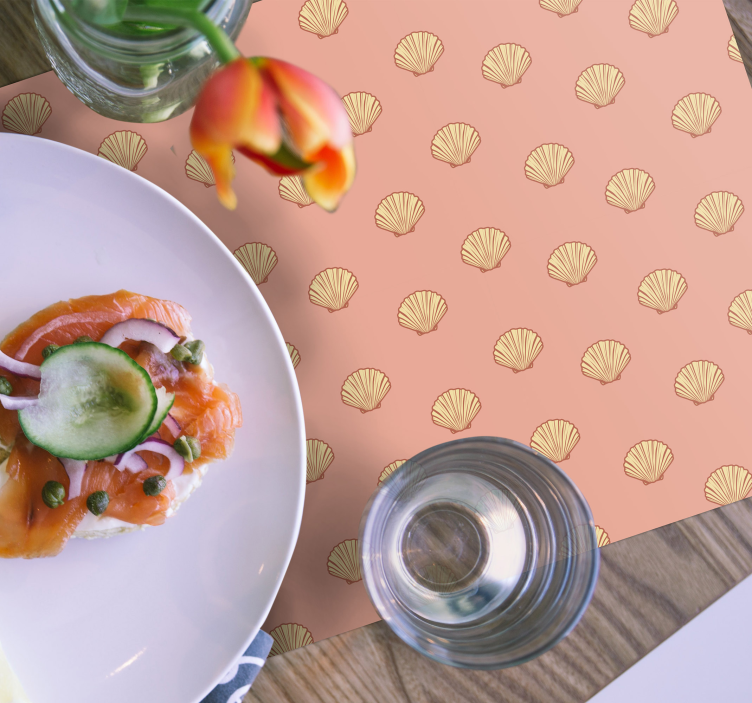 Tovaglietta americana originale con motivo conchiglia - TenStickers