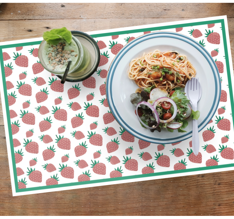 Tovaglietta americana originale con motivo fragola - TenStickers