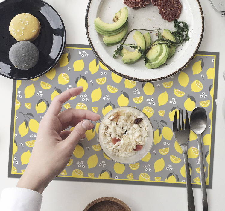 Tovaglietta americana originale con motivo limone - TenStickers