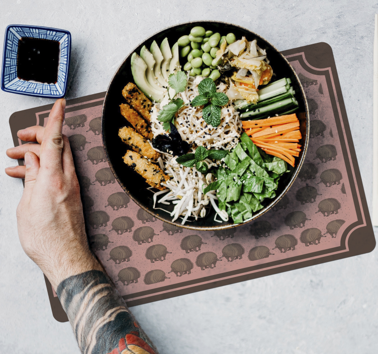 Tovaglietta americana originale con motivo riccio - TenStickers