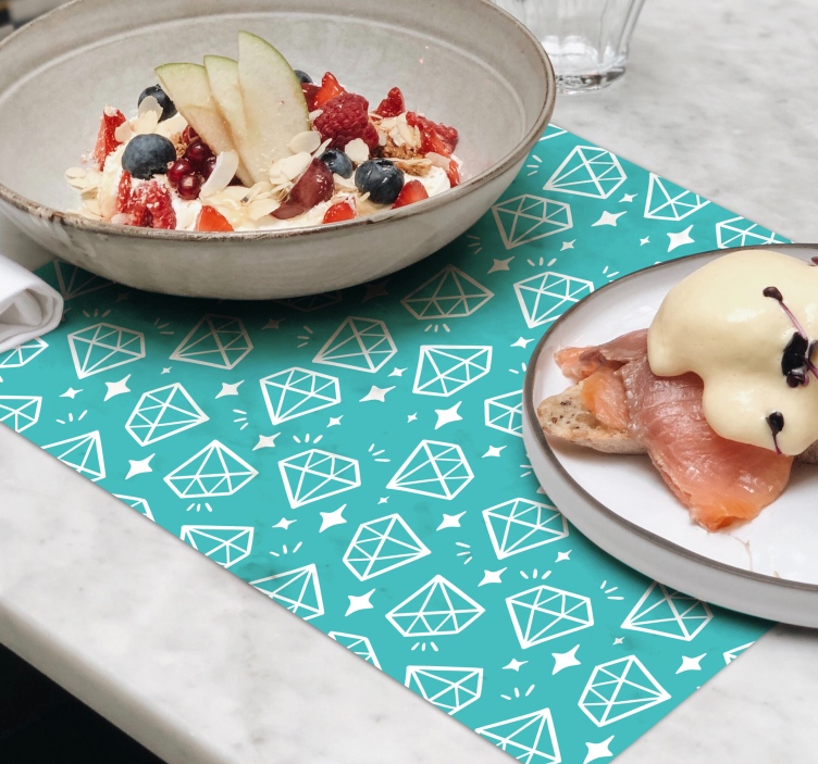 Tovaglietta americana originale con sfondo a rombi - TenStickers