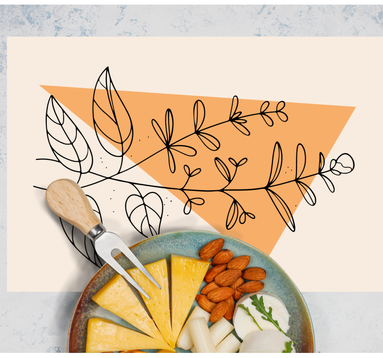 Tovaglietta americana originale design floreale astratto - TenStickers