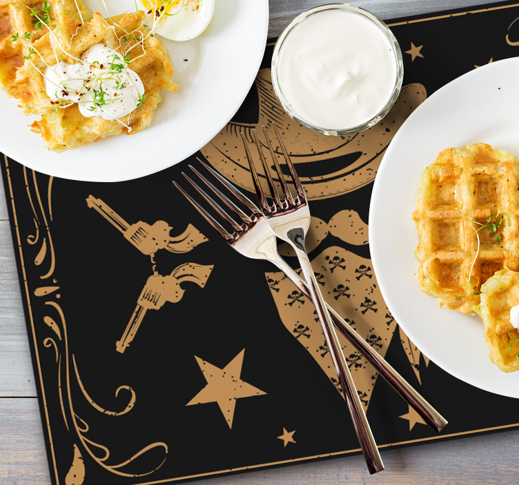 Tovaglietta americana originale elementi a tema cowboy - TenStickers