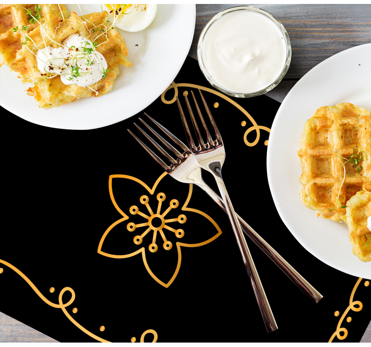 Tovaglietta americana originale elemento botanico elegante - TenStickers