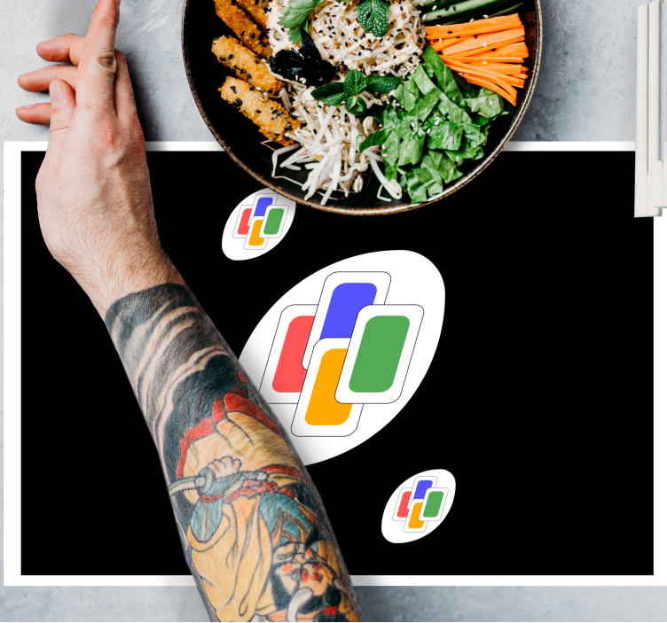 Tovaglietta americana originale figure geometriche vivaci - TenStickers