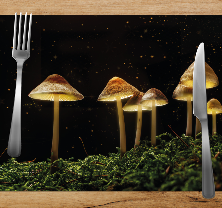 Tovaglietta americana originale funghi di notte - TenStickers