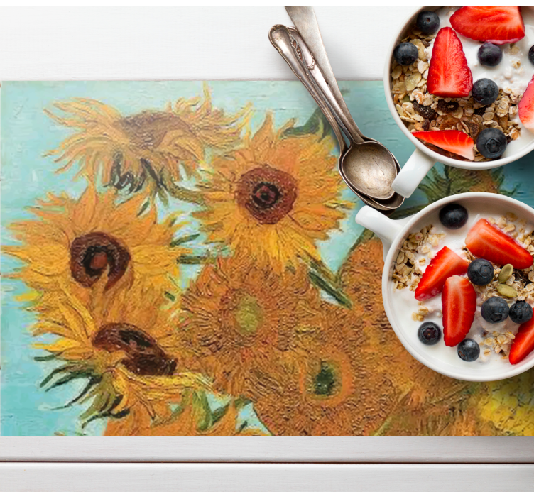 Tovaglietta personalizzata originale I girasoli di van gogh - TenStickers