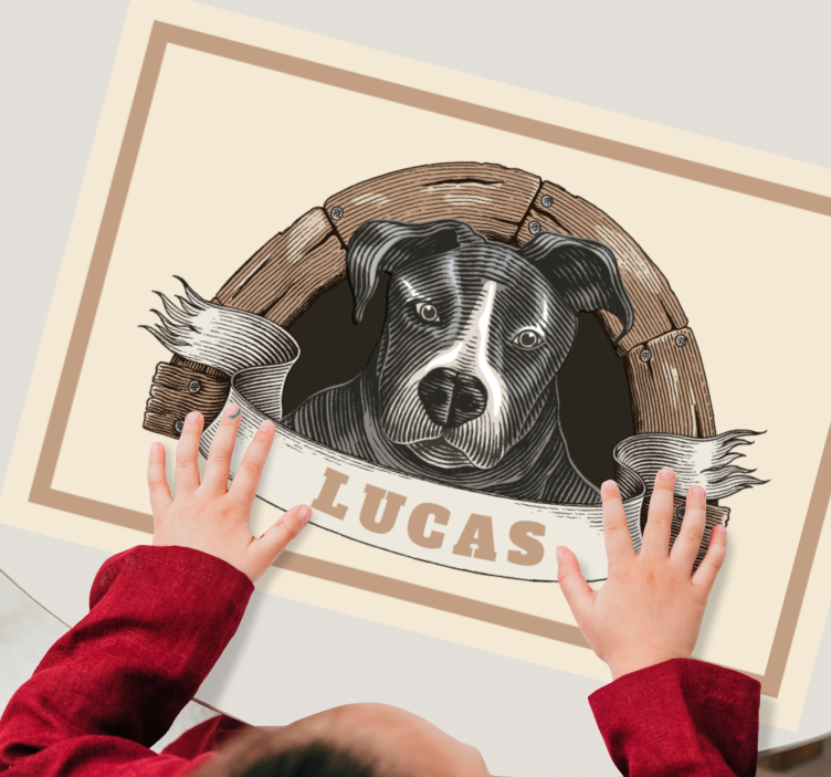Tovaglietta americana originale illustrazione di cane - TenStickers